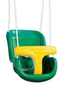 9. Creative Playthings Molded Toddler and Infant Swing with Rope