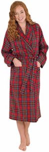#4 PajamaGram Cotton Flannel Robe Womens