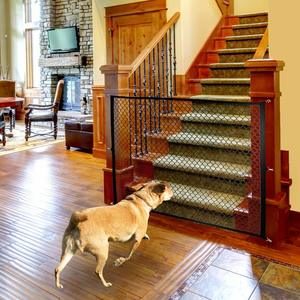 10. Magic Gate for Dogs for House Indoor StairDoorway Use – Black