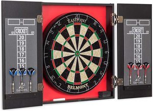 2. EastPoint Sports Belmont Bristle Dartboard and Cabinet Set