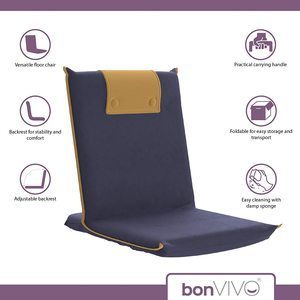 8. bonVIVO Easy III Padded Portable Floor Chair