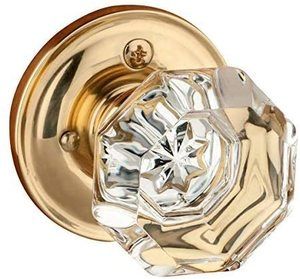 #2. Dynasty Hardware Polished Brass Crystal Door Knob
