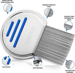 8. Stainless Steel Professional Lice Combs (Pack of 2)