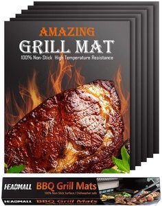 #7 HEADMALL Grill Mat 6 Packs BBQ Grill Mats