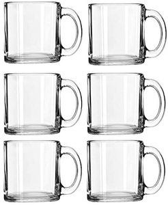 1. Libbey Crystal Coffee Mugs Set of 6