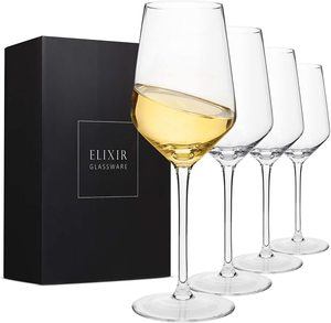 5. Crystal Wine Glasses – Hand Blown 