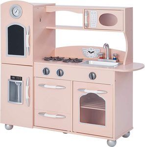 5. Teamson Kids - Retro Play Kitchen (Pink)