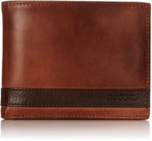 #8. Men's Quinn Leather Large Coin Fossil Wallet