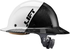 #2 Lift Safety DAX Fifty 50 Carbon Fiber Full Brim Hardhat (White)
