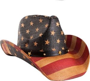 #3 grinderPUNCH Classic American Flag Cowboy Hat