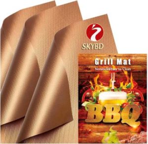 3. SKYBD Copper Grill Mat, Set of 3
