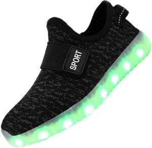 5. FASHOE Kids Boys Girls Breathable LED Shoes