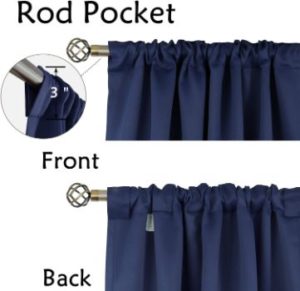 9. BGment Rod Pocket and Back Tab Blackout Curtains