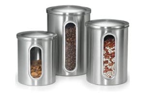 Polder Stainless Steel Window Canister Set