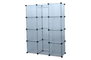 HomCom Modular Portable Storage / Clothes Closet w/ 8 Enclosed Cubes