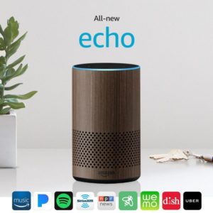 Amazon Echo 2nd Generation by Dolby Walnut Finish