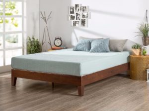 #10. 12 Inch Deluxe Wood Platform Bed