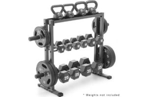 3. Marcy Combo Weights Storage Rack for Dumbbells, Kettlebells, and Weight Plates
