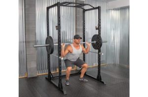5. GRIND Fitness Alpha3000 Power Rack – Squat Rack with Barbell Holder,