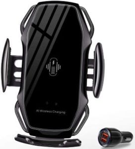 #7. Auto-Clamping Fast Wireless Car Charger